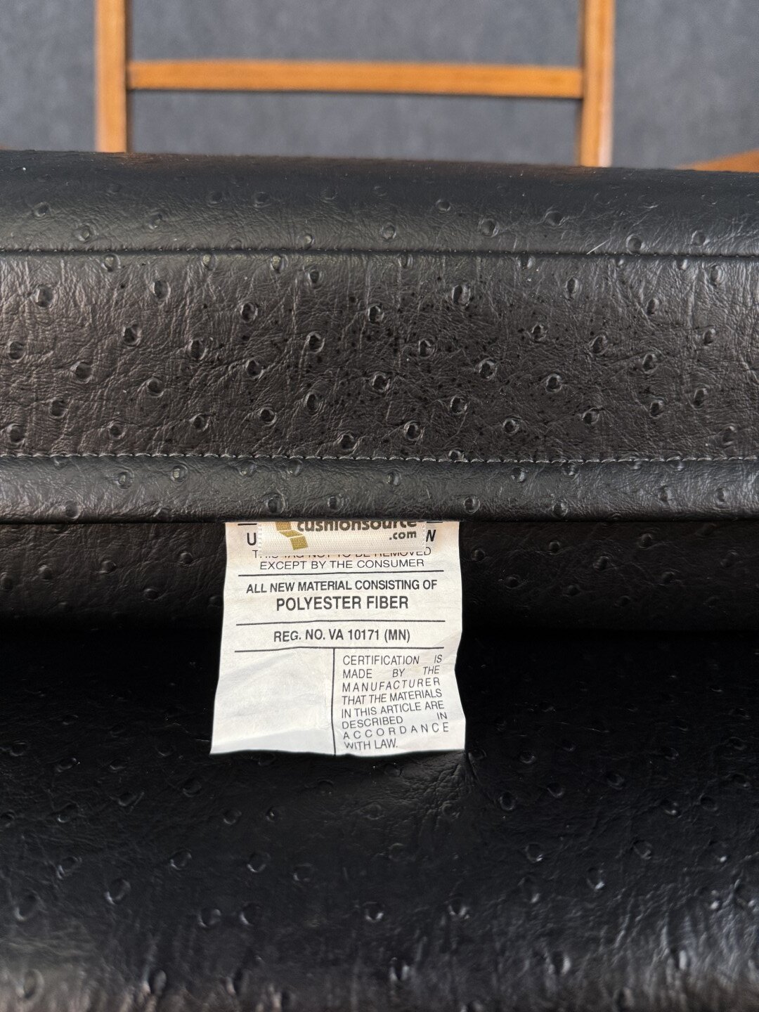 Antique Morris Chair with Black Faux-Ostrich Cushions Antique Morris Chair with Black Faux-Ostrich Cushions