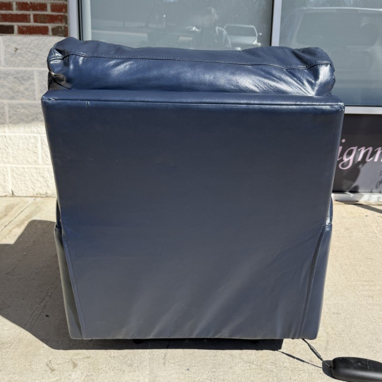 Blue Leather Electric Recliner Blue Leather Electric Recliner
