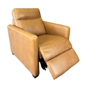 West Elm Harris Leather Power Recliner in Nut Saddle Leather