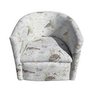 New Luke Home Badin Swivel Chair with Audobon Upholstery