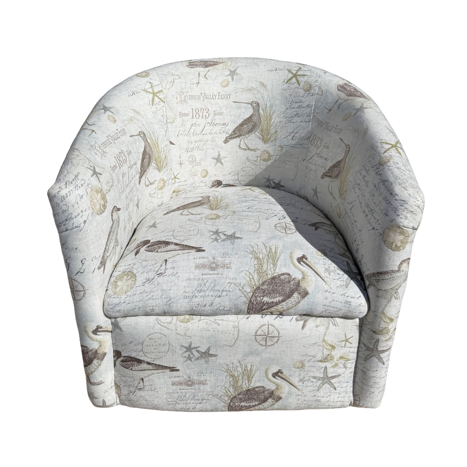 New Luke Home Badin Swivel Chair with Audobon Upholstery New Luke Home Badin Swivel Chair with Audobon Upholstery