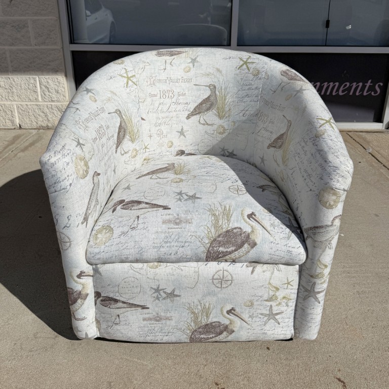 New Luke Home Badin Swivel Chair with Audobon Upholstery New Luke Home Badin Swivel Chair with Audobon Upholstery