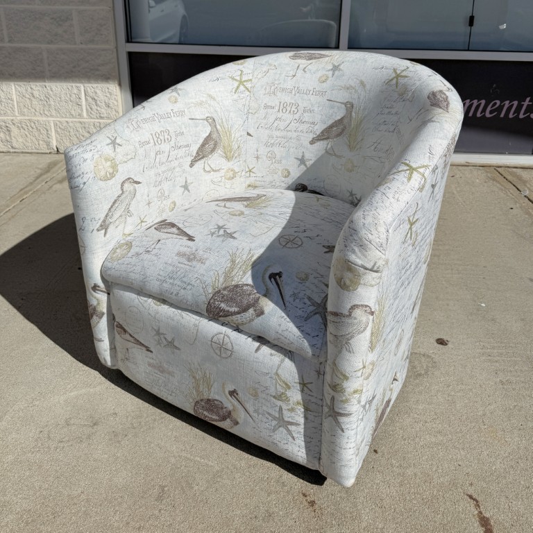 New Luke Home Badin Swivel Chair with Audobon Upholstery New Luke Home Badin Swivel Chair with Audobon Upholstery