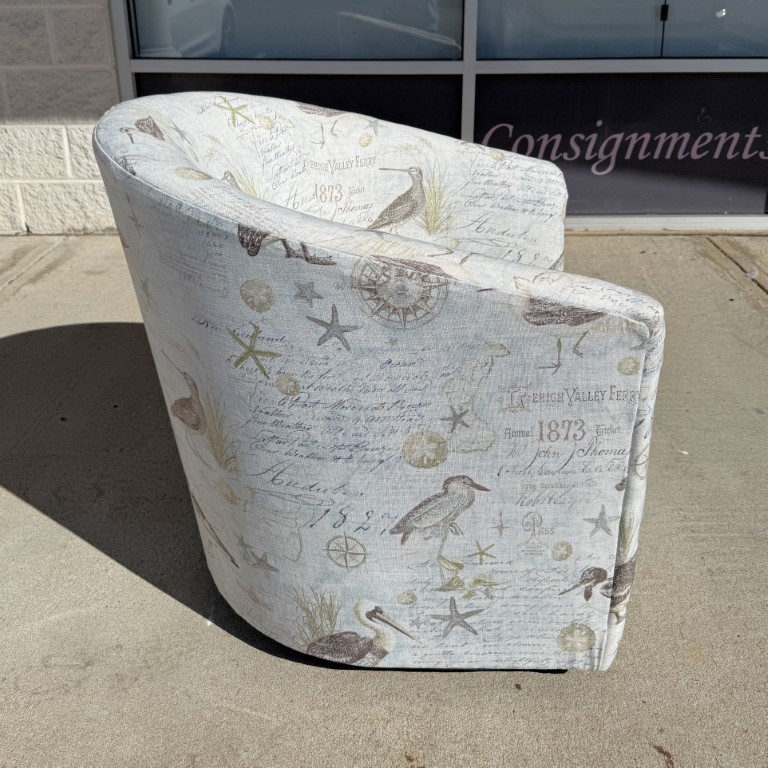 New Luke Home Badin Swivel Chair with Audobon Upholstery New Luke Home Badin Swivel Chair with Audobon Upholstery