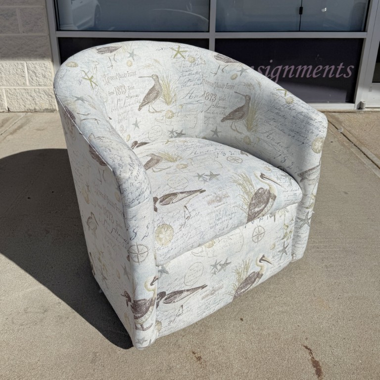 New Luke Home Badin Swivel Chair with Audobon Upholstery New Luke Home Badin Swivel Chair with Audobon Upholstery