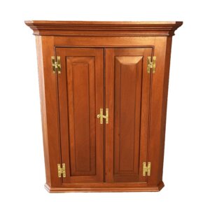 Vintage T.A. Kea Bench-Made Cherry Hanging Corner Cabinet