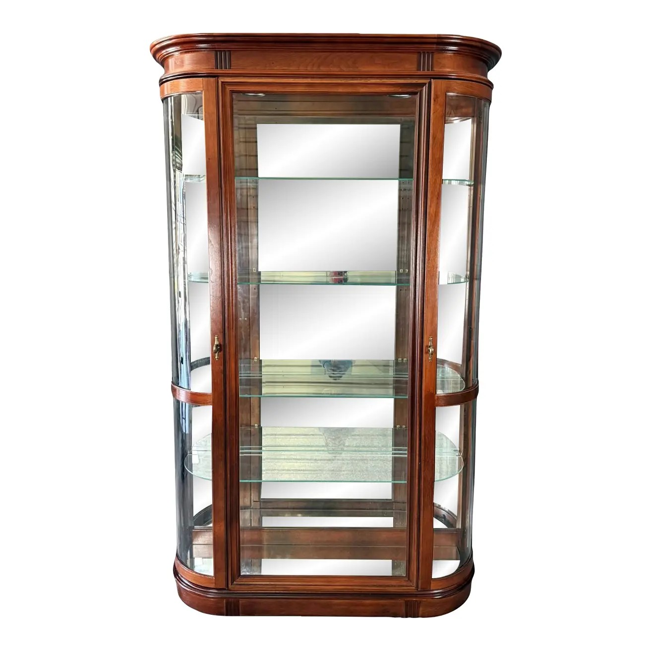Pulaski Cherry Bow Front Curio Cabinet Pulaski Cherry Bow Front Curio Cabinet