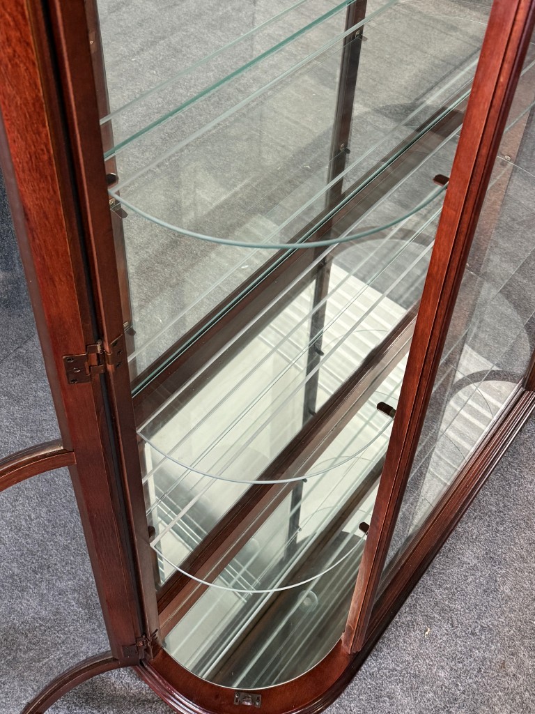 Pulaski Cherry Bow Front Curio Cabinet Pulaski Cherry Bow Front Curio Cabinet