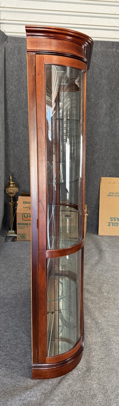 Pulaski Cherry Bow Front Curio Cabinet Pulaski Cherry Bow Front Curio Cabinet