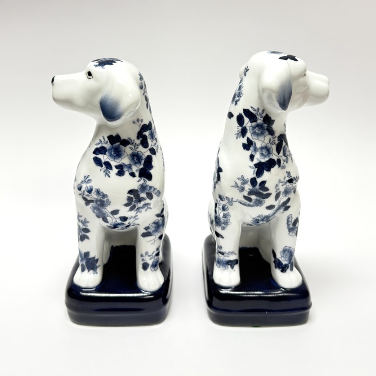Pair of Blue and White Staffordshire Style Dogs Pair of Blue and White Staffordshire Style Dogs