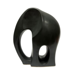 Modern Black Elephant Sculpture by Bombay