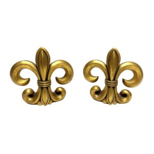 Pair of Gold Fleur De Lis Bookends