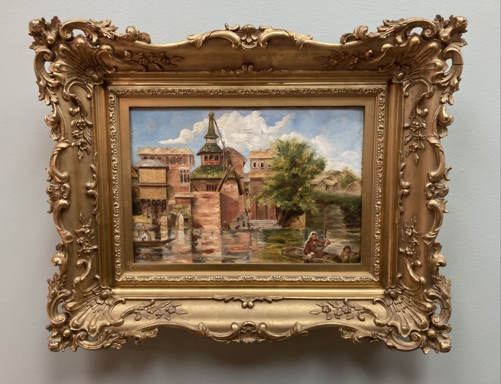 Ornately Framed Original Signed and Dated Oil Painting of Venetian Scene Ornately Framed Original Signed and Dated Oil Painting of Venetian Scene