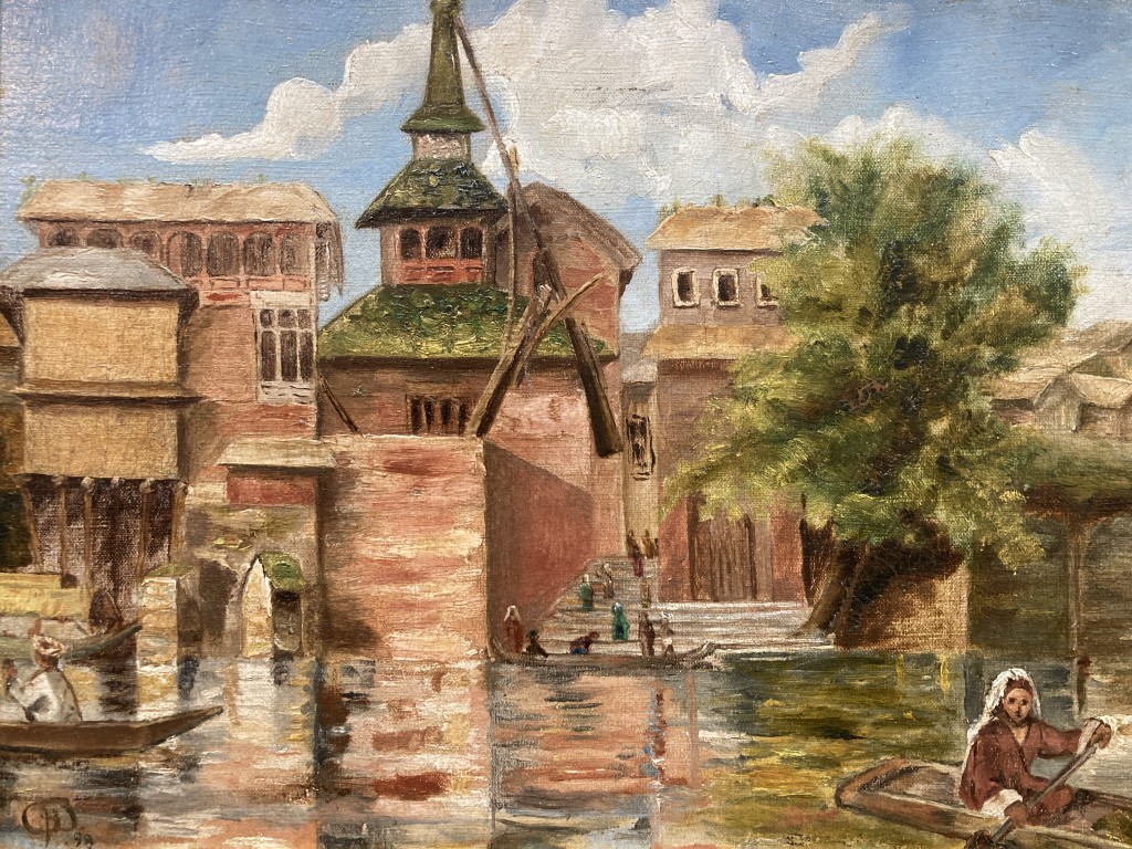 Ornately Framed Original Signed and Dated Oil Painting of Venetian Scene Ornately Framed Original Signed and Dated Oil Painting of Venetian Scene