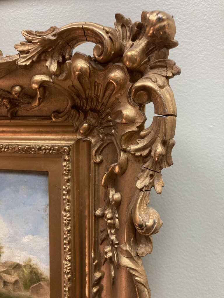 Ornately Framed Original Signed and Dated Oil Painting of Venetian Scene Ornately Framed Original Signed and Dated Oil Painting of Venetian Scene