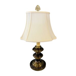 Traditional Brass Table Lamp with Ivory Shade