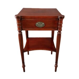 Vintage One-Drawer Fluted Leg Nightstand