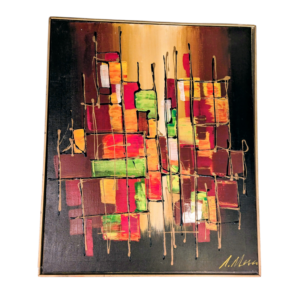O.O.C. Mid Century Modern Abstract Painting.