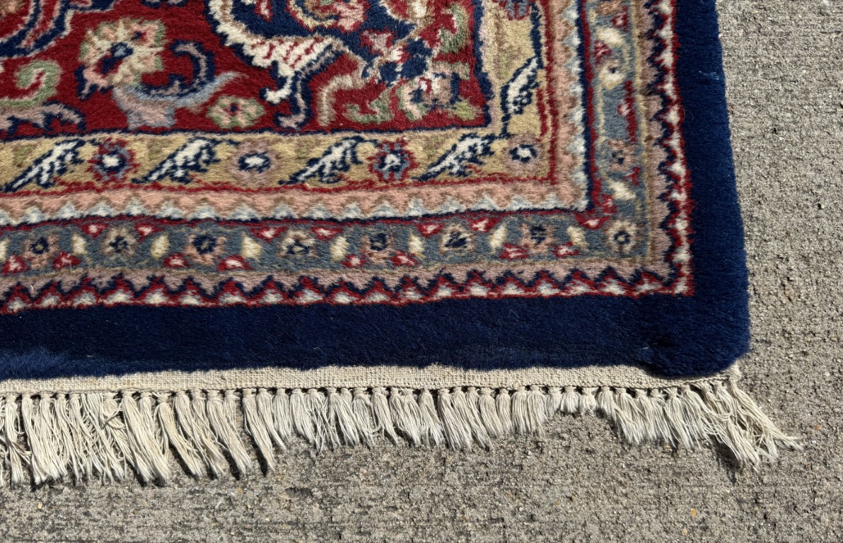9x12 Hand-Knotted Blue Persian Tabriz-Style Area Rug 9x12 Hand-Knotted Blue Persian Tabriz-Style Area Rug