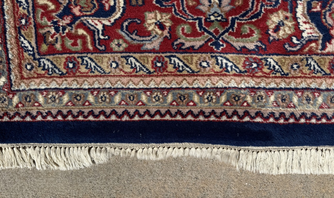 9x12 Hand-Knotted Blue Persian Tabriz-Style Area Rug 9x12 Hand-Knotted Blue Persian Tabriz-Style Area Rug
