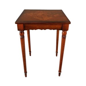 Bombay Burled Wood Inlaid Book Table