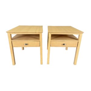 Pair of Leisters Furniture Maple Side Tables