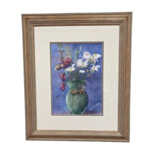 Original Signed Watercolor Floral Painting by Cecilia Kohl