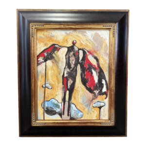 "Autumn Wings" Original Abstracted Oil on Canvas of Figure with Wings
