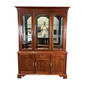 Vintage Ethan Allen Georgian Court Solid Cherry China Cabinet or Buffet
