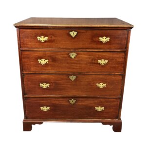 18th Century Solid Mahogany 4-Drawer Chest