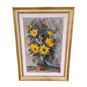 Mid Century Modern Floral Still Life