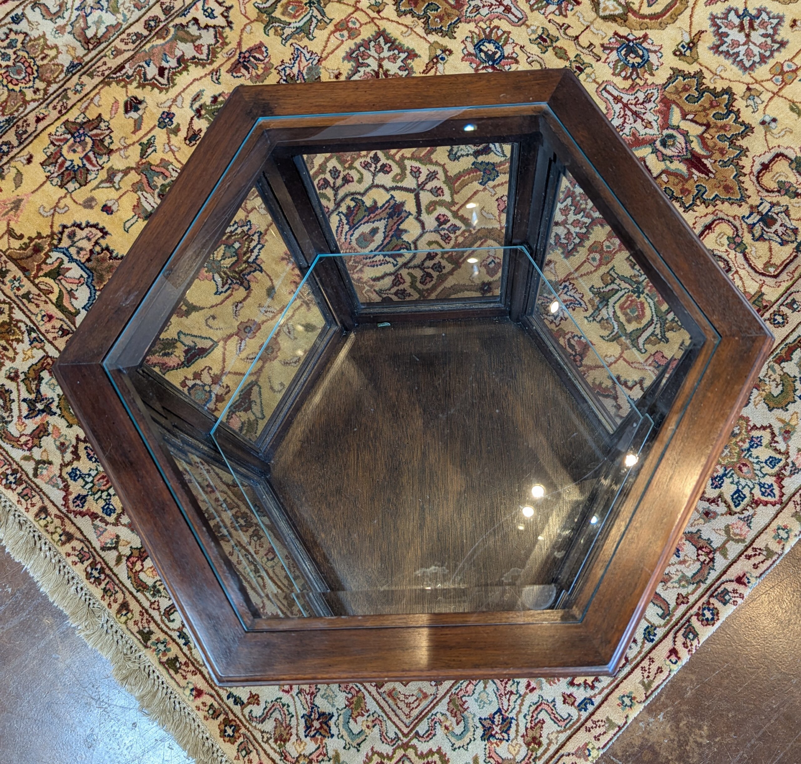 Vintage Hexagon Display Cabinet/ Side Table Vintage Hexagon Display Cabinet/ Side Table