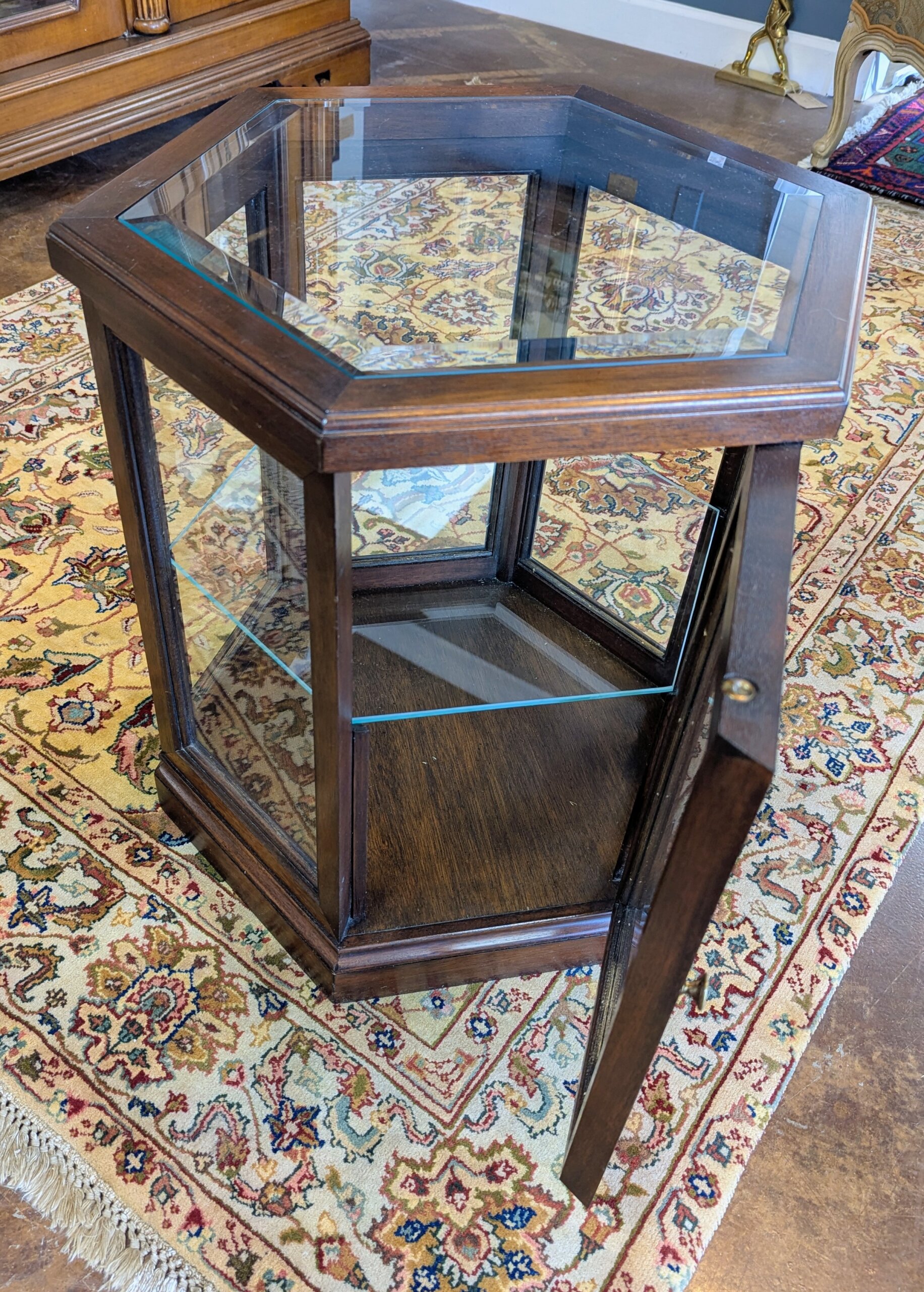 Vintage Hexagon Display Cabinet/ Side Table Vintage Hexagon Display Cabinet/ Side Table