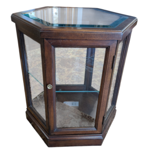 Vintage Hexagon Display Cabinet/ Side Table