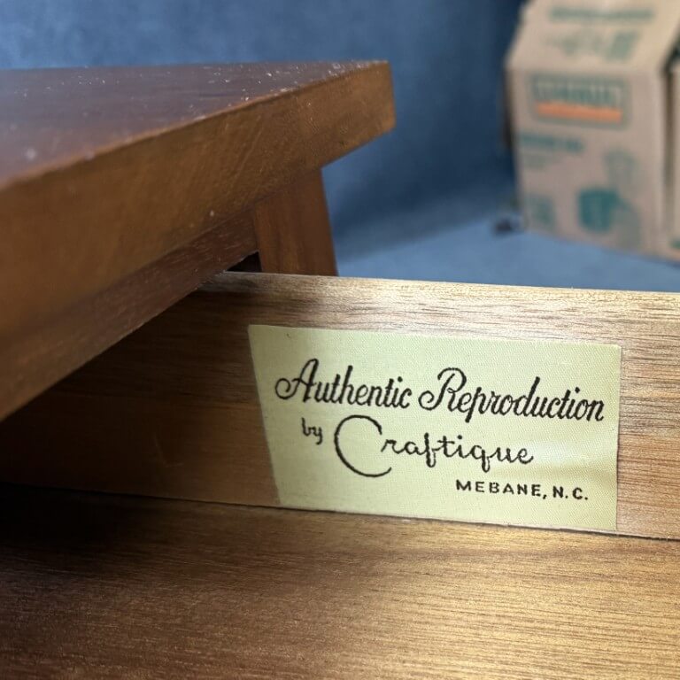 Vintage Craftique 1 Drawer End Table Vintage Craftique 1 Drawer End Table