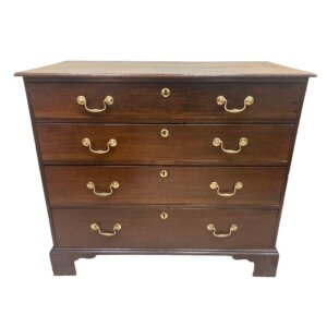 19th Century English Oak Four Drawer Chest