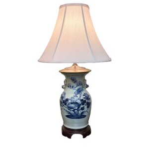 Large Blue and White Chinese Vase Lamp