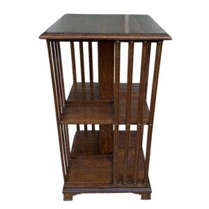 Vintage Oak Revolving Bookshelf