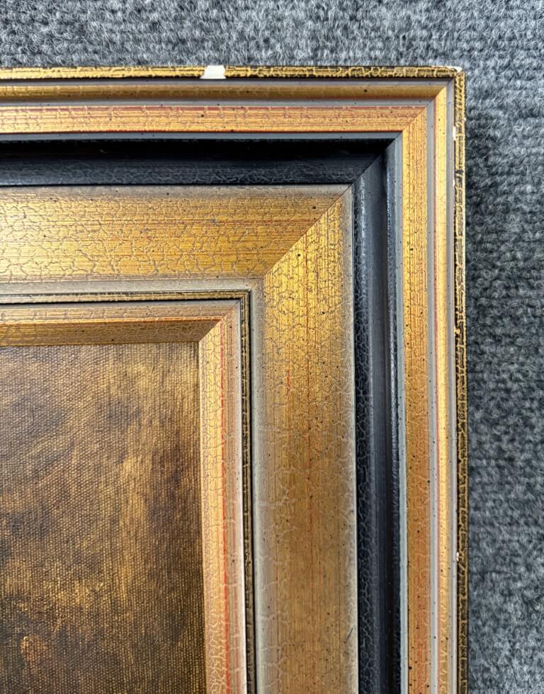 Vintage Oil on Canvas Portrait of Man Smoking Vintage Oil on Canvas Portrait of Man Smoking