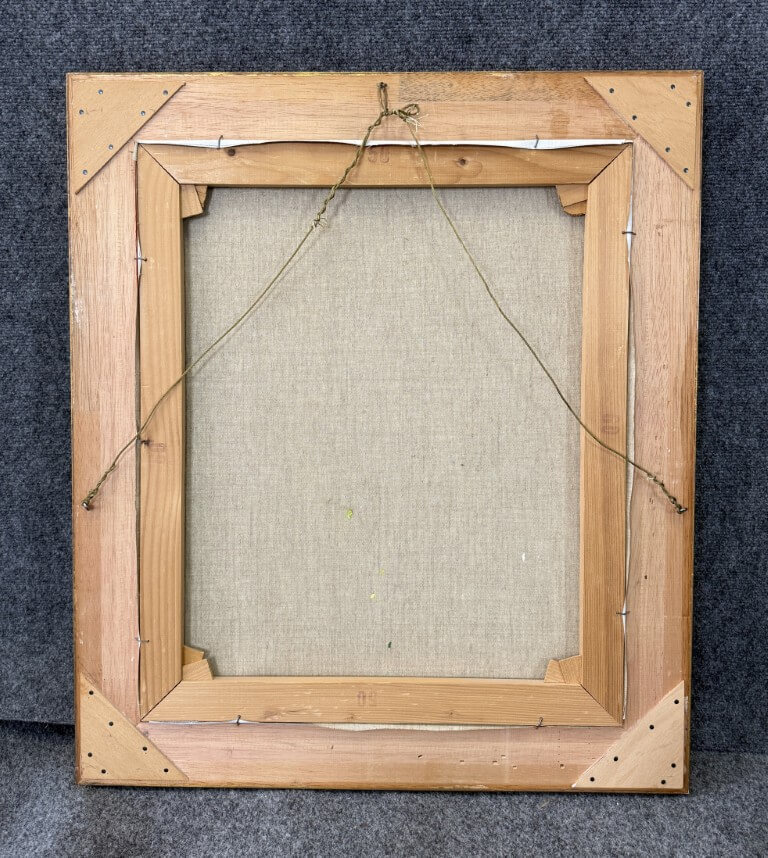 Vintage Oil on Canvas Portrait of Man Smoking Vintage Oil on Canvas Portrait of Man Smoking