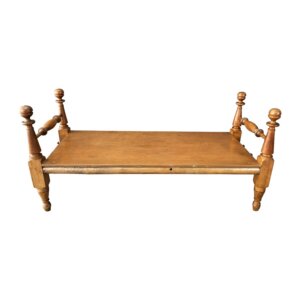 Antique Oak Turned-Post Quilting Frame Bench