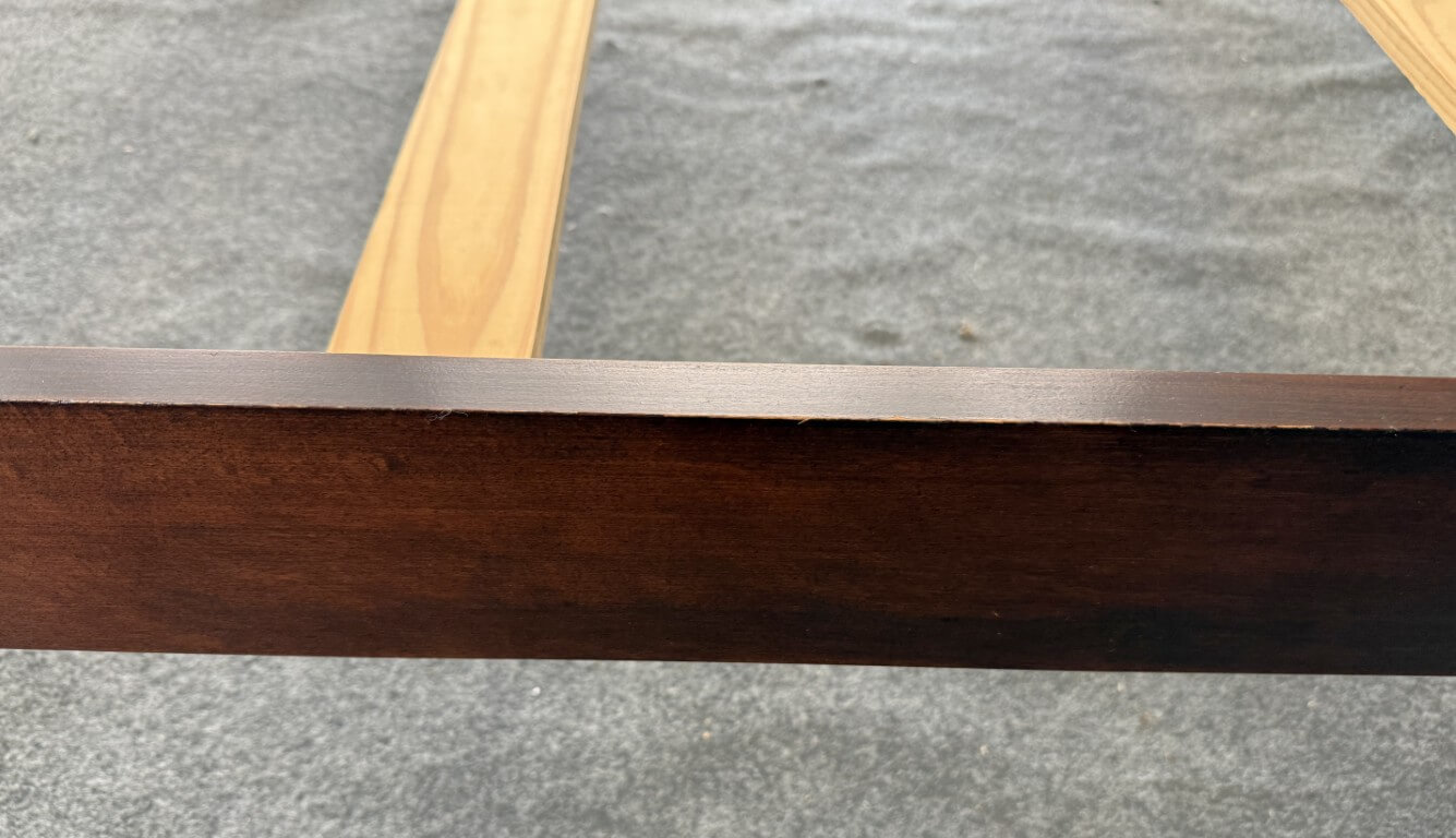 Vintage Banded Mahogany Queen Size Rice Carved Poster Bed Vintage Banded Mahogany Queen Size Rice Carved Poster Bed