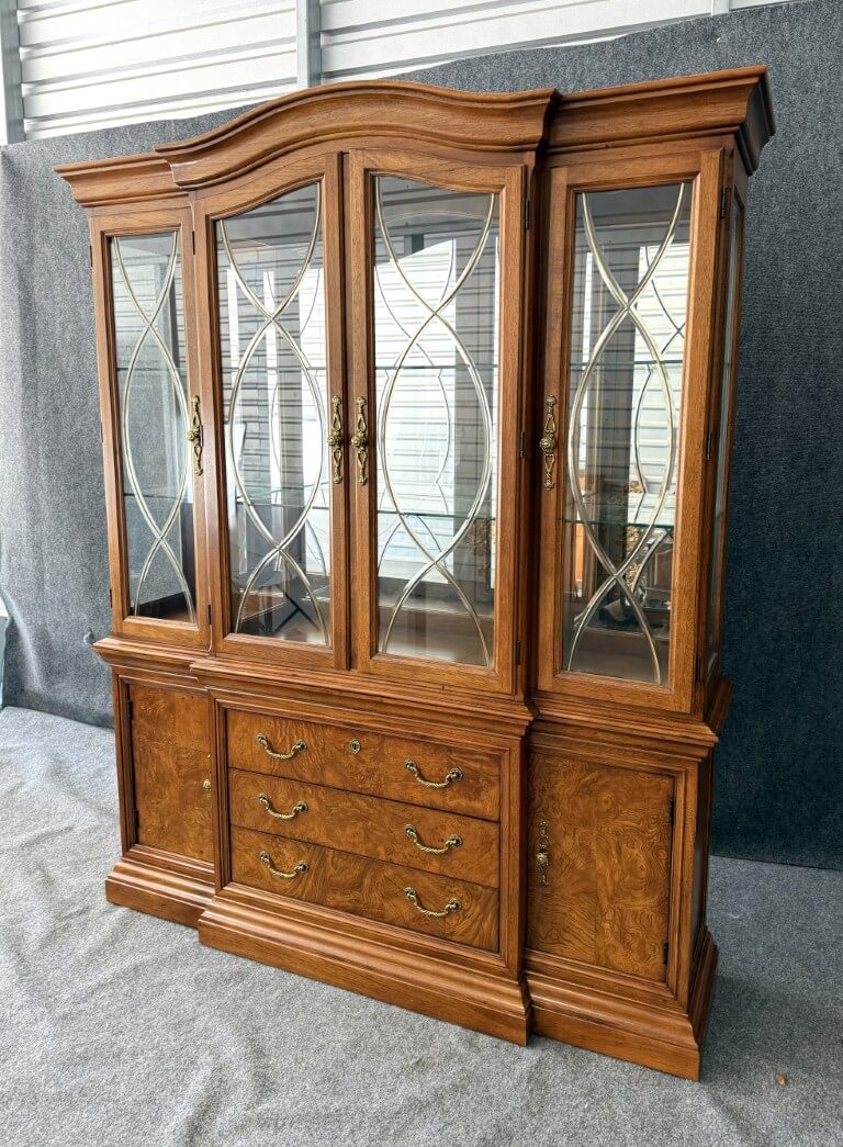 Thomasville Burled Walnut China Cabinet Thomasville Burled Walnut China Cabinet