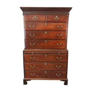 18th Century Mahogany Chest on Chest with Dressing Table