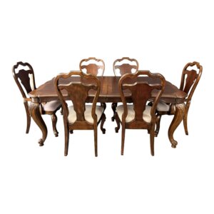 7 Piece Banded Dining Set with Cabriole Legs