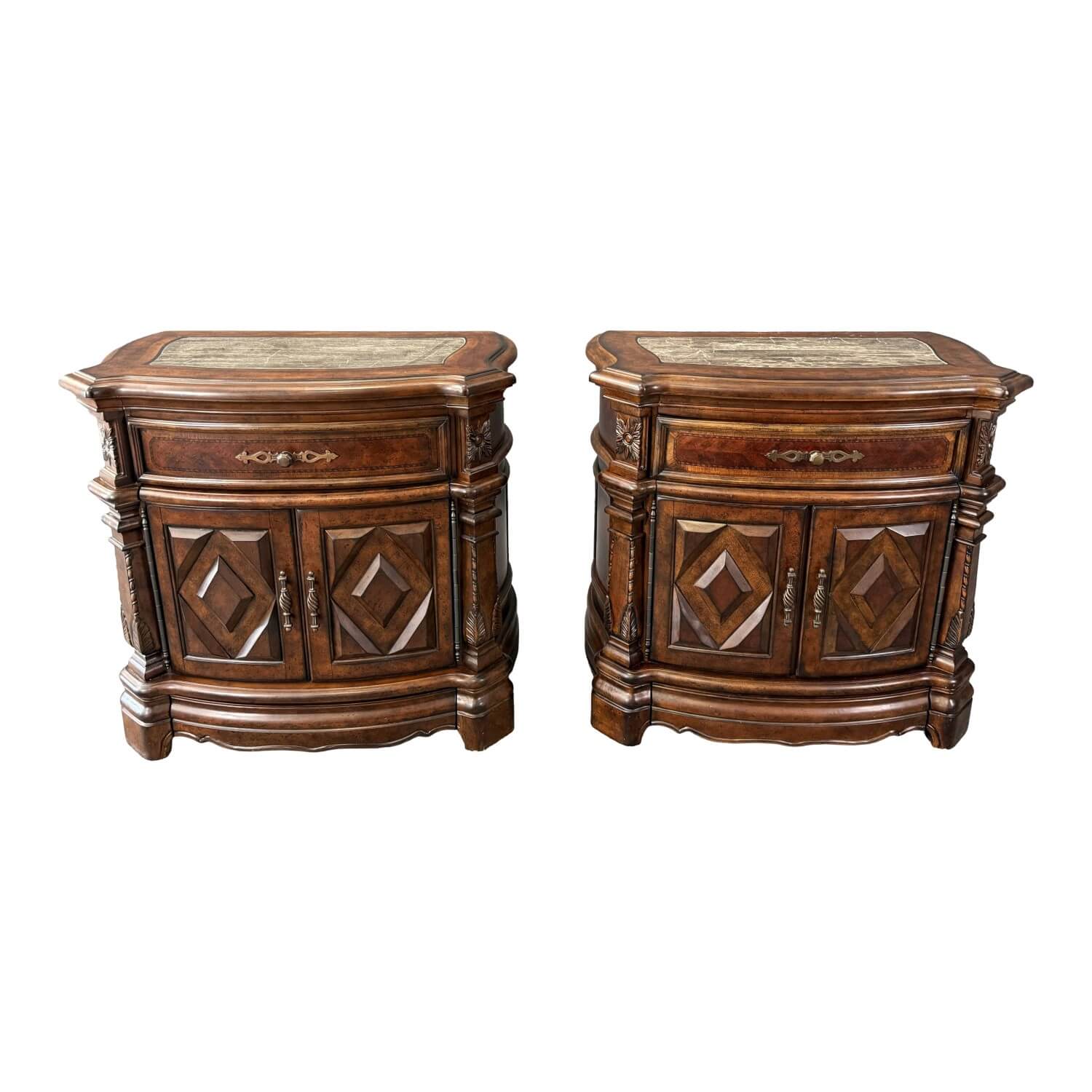 Pair of Michael Amini Windsor Court Nightstands
