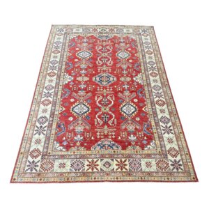 7x11 Hand-Knotted Kazak-Style Area Rug