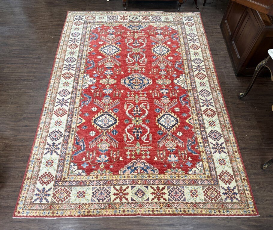 7x11 Hand-Knotted Kazak-Style Area Rug 7x11 Hand-Knotted Kazak-Style Area Rug