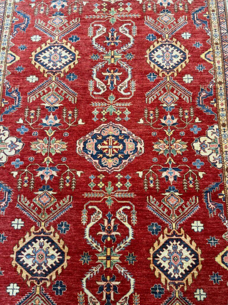 7x11 Hand-Knotted Kazak-Style Area Rug 7x11 Hand-Knotted Kazak-Style Area Rug