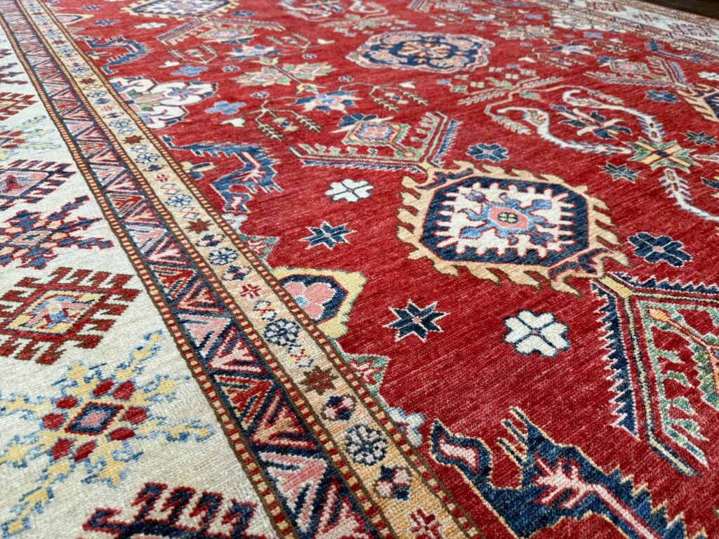 7x11 Hand-Knotted Kazak-Style Area Rug 7x11 Hand-Knotted Kazak-Style Area Rug